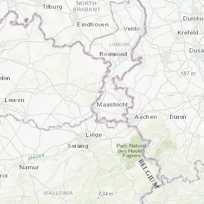 Map showing location of Meerssen (50.887500, 5.750000)