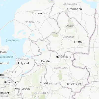 Map showing location of Meppel (52.695830, 6.194440)