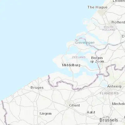 Map showing location of Middelburg (51.500000, 3.613890)