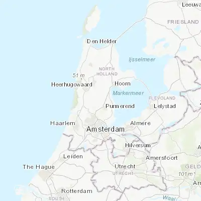 Map showing location of Middenbeemster (52.549170, 4.912500)