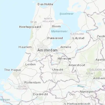 Map showing location of Muiden (52.330000, 5.069440)