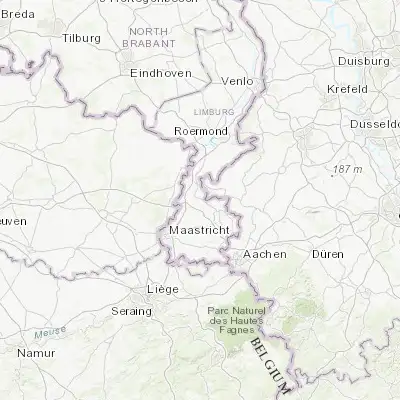 Map showing location of Munstergeleen (50.975000, 5.863890)