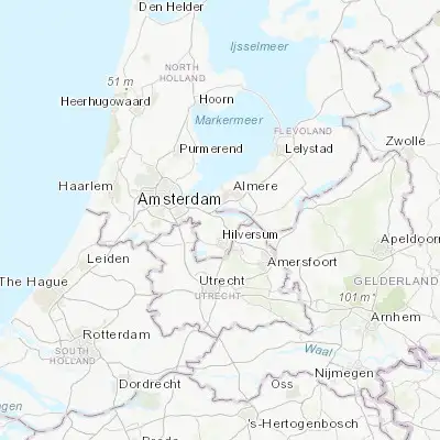 Map showing location of Naarden (52.295830, 5.162500)
