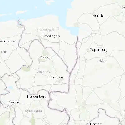 Map showing location of Nieuw-Buinen (52.962500, 6.950000)