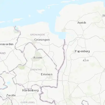 Map showing location of Nieuwe Pekela (53.079170, 6.965280)