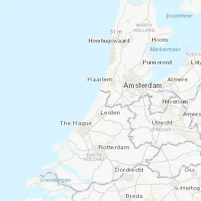 Map showing location of Noordwijkerhout (52.261670, 4.493060)