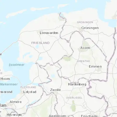 Map showing location of Noordwolde (52.889640, 6.141530)