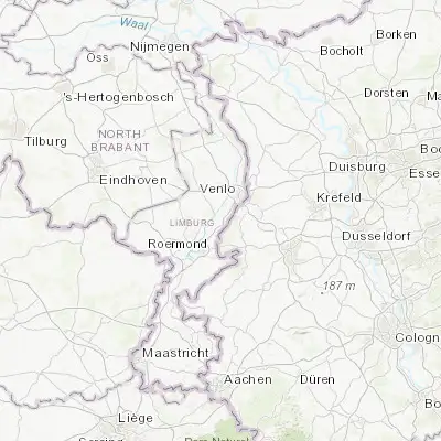 Map showing location of Offenbeek (51.282250, 6.095000)
