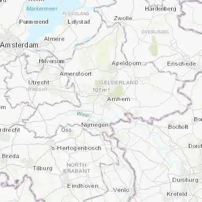 Map showing location of Oosterbeek (51.985830, 5.845830)