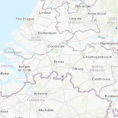 Map showing location of Oosterhout (51.645000, 4.859720)