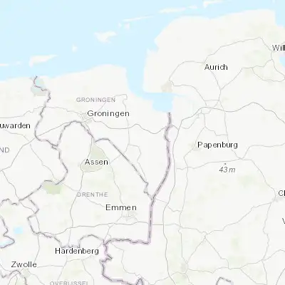 Map showing location of Oude Pekela (53.104170, 7.009720)