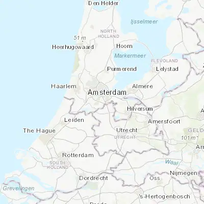 Map showing location of Ouderkerk aan de Amstel (52.295040, 4.907460)