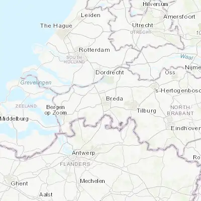 Map showing location of Prinsenbeek (51.598330, 4.712500)