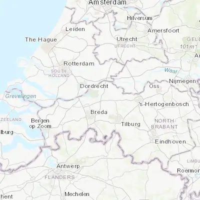 Map showing location of Raamsdonksveer (51.696670, 4.873610)
