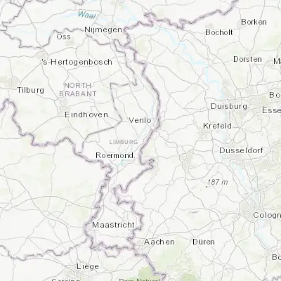 Map showing location of Reuver (51.284170, 6.077780)