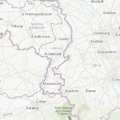 Map showing location of Sint Odiliënberg (51.143330, 6.000000)