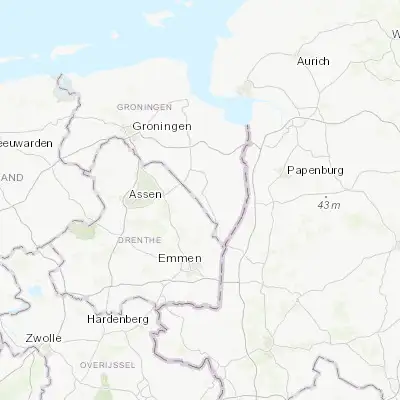 Map showing location of Stadskanaal (52.989470, 6.950400)