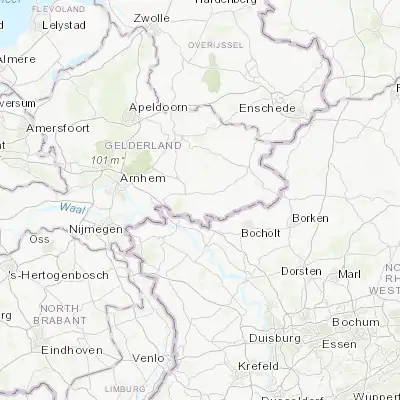 Map showing location of Terborg (51.920000, 6.354170)