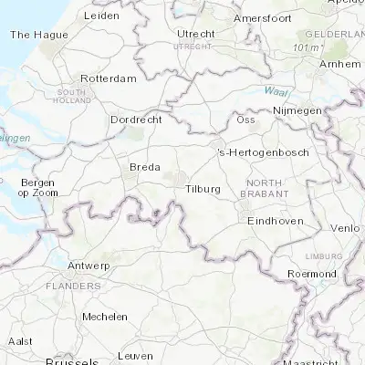 Map showing location of Tilburg (51.555510, 5.091300)