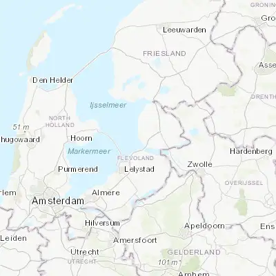 Map showing location of Urk (52.662500, 5.601390)