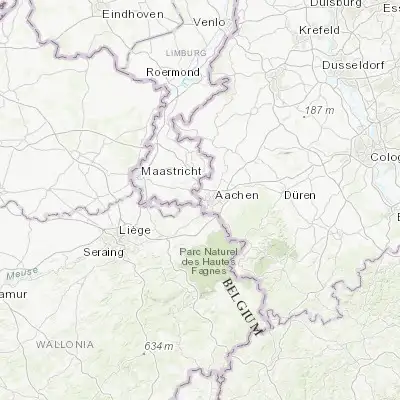 Map showing location of Vaals (50.770830, 6.018060)
