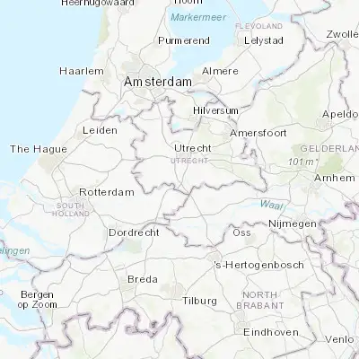 Map showing location of Vianen (51.992500, 5.091670)