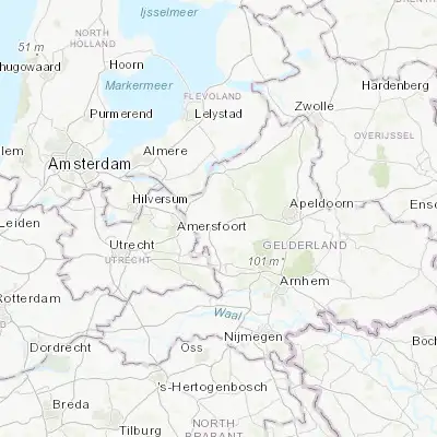 Map showing location of Voorthuizen (52.186670, 5.605560)