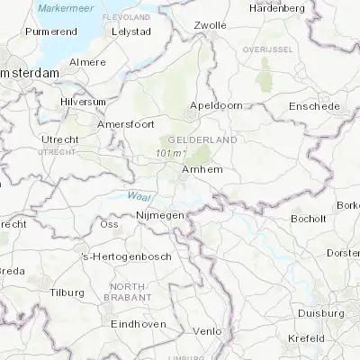 Map showing location of Vredenburg (51.953550, 5.902840)