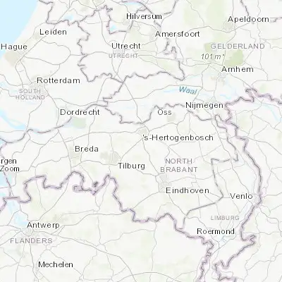 Map showing location of Vught (51.653330, 5.287500)