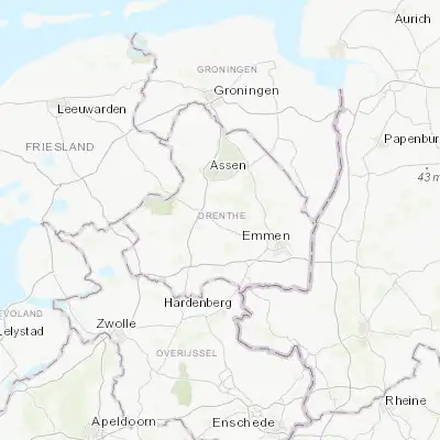 Map showing location of Westerbork (52.850000, 6.608330)
