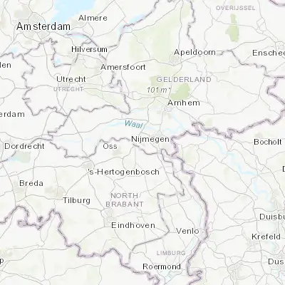 Map showing location of Wijchen (51.809170, 5.725000)