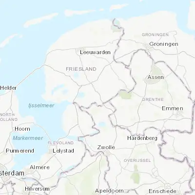 Map showing location of Wolvega (52.875450, 5.996910)