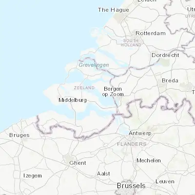 Map showing location of Yerseke (51.492500, 4.050000)