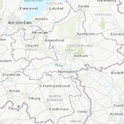Map showing location of Zetten (51.928330, 5.713890)