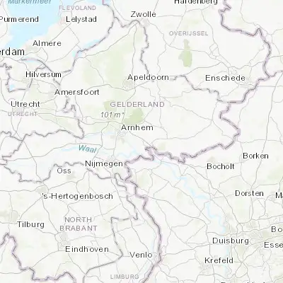 Map showing location of Zevenaar (51.930000, 6.070830)