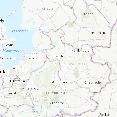 Map showing location of Zwolle (52.512500, 6.094440)