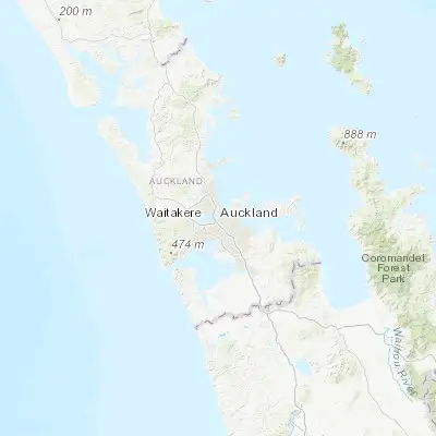 Map showing location of Auckland (-36.848530, 174.763490)