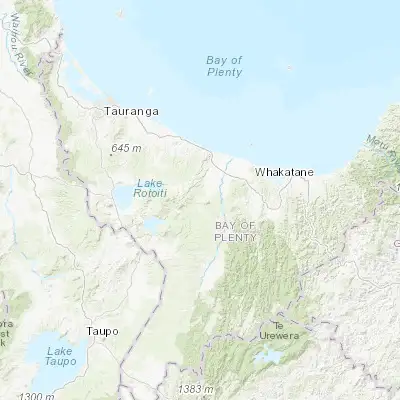 Map showing location of Kawerau (-38.100000, 176.700000)