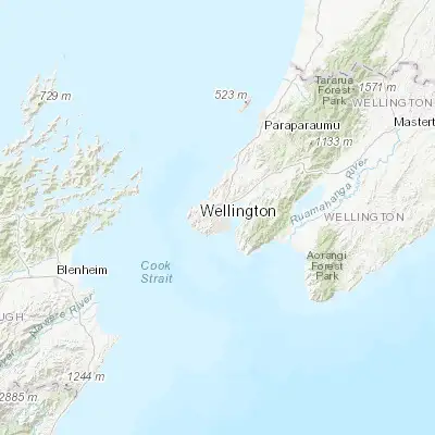 Map showing location of Kelburn (-41.283330, 174.766670)