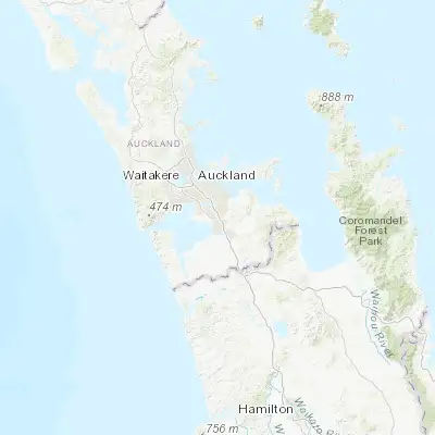 Map showing location of Manukau City (-36.992820, 174.879860)