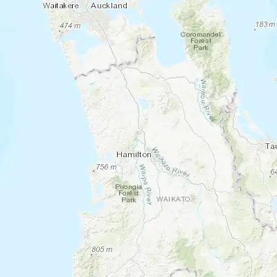 Map showing location of Ngaruawahia (-37.667380, 175.155540)