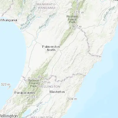 Map showing location of Pahiatua (-40.453450, 175.840600)
