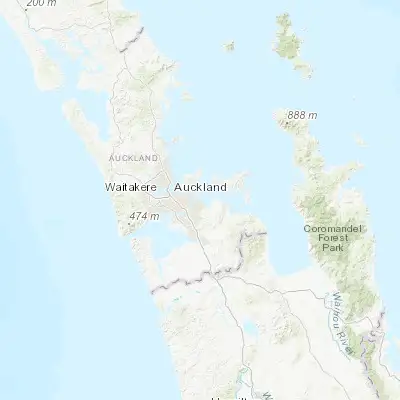 Map showing location of Pakuranga (-36.883330, 174.916670)