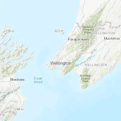 Map showing location of Petone (-41.228270, 174.870190)