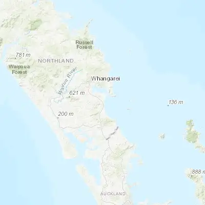 Map showing location of Ruakaka (-35.908180, 174.450190)