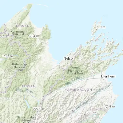Map showing location of Tahunanui (-41.287060, 173.245730)