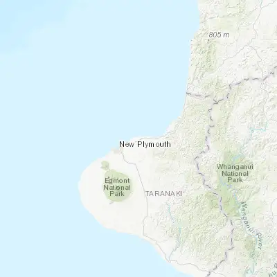 Map showing location of Waitara (-39.001580, 174.238360)