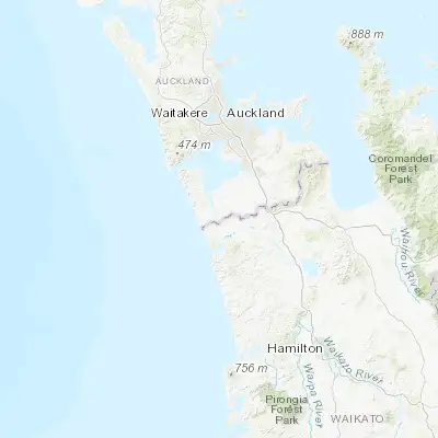 Map showing location of Waiuku (-37.248060, 174.734890)