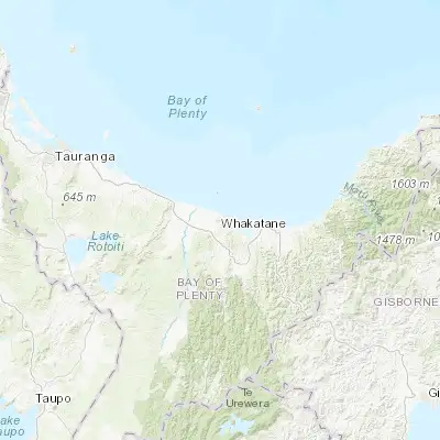 Map showing location of Whakatane (-37.958550, 176.985450)