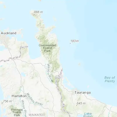 Map showing location of Whangamata (-37.200000, 175.866670)